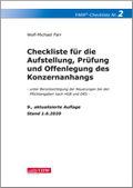 Cover: Checkliste 2 f&uuml;r die Aufstellung, Pr&uuml;fung und Offenlegung des Konzernanhangs - IDW