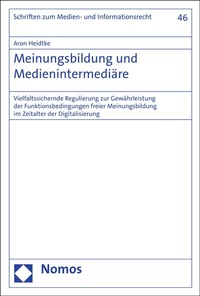 Abbildung von: Meinungsbildung und Medienintermediäre - Nomos