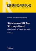 Cover: Staatsanwaltlicher Sitzungsdienst - Vahlen
