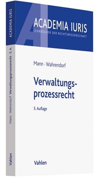 Abbildung von: Verwaltungsprozessrecht - Vahlen