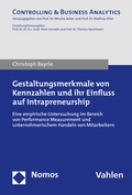 Cover: Gestaltungsmerkmale von Kennzahlen und ihr Einfluss auf Intrapreneurship - Nomos