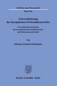 Abbildung von: Universalisierung des Europäischen Zivilverfahrensrechts - Duncker & Humblot