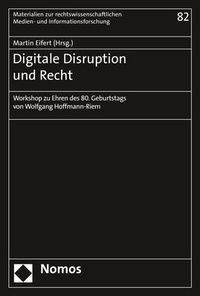 Abbildung von: Digitale Disruption und Recht - Nomos