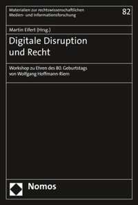 Enlarge image Cover: Digitale Disruption und Recht - Nomos
