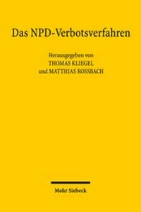 Abbildung von: Das NPD-Verbotsverfahren - Mohr Siebeck