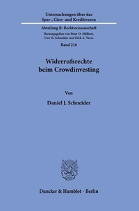 Bild: Widerrufsrechte beim Crowdinvesting. - Duncker & Humblot