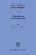 Cover: Widerrufsrechte beim Crowdinvesting. - Duncker & Humblot