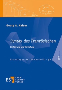 Abbildung von: Syntax des Französischen - Erich Schmidt Verlag