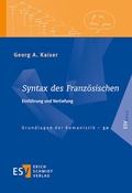 Cover: Syntax des Franz&ouml;sischen - Erich Schmidt Verlag