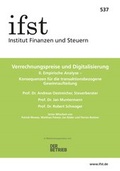 Cover: Verrechnungspreise und Digitalisierung - Finanzen u. Steuern