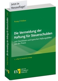 Abbildung von: Die Vermeidung der Haftung für Steuerschulden - Erich Schmidt Verlag