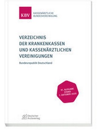 Abbildung von: Verzeichnis der Krankenkassen und Kassenärztlichen Vereinigungen - Deutscher Ärzteverlag