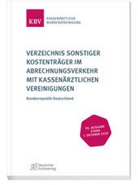 Abbildung von: Verzeichnis sonstiger Kostenträger im Abrechnungsverkehr mit Kassenärztlichen Vereinigungen - Deutscher Ärzteverlag