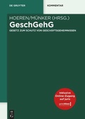Cover: GeschGehG - De Gruyter