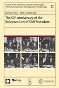 Cover: The 50th Anniversary of the European Law of Civil Procedure - Nomos