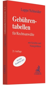 Enlarge image Cover: Gebührentabellen für Rechtsanwälte - C.H.BECK