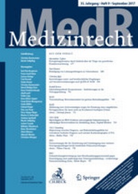 Abbildung von: Medizinrecht - Springer