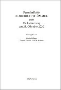 Enlarge image Cover: Festschrift für Roderich Thümmel zum 65. Geburtstag am 23.10.2020 - De Gruyter