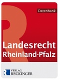 Abbildung von: Landesrecht Rheinland-Pfalz - Digital - Verlag Reckinger