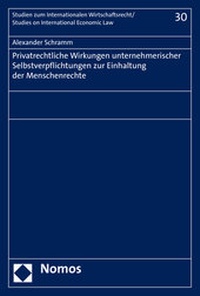 Abbildung von: Privatrechtliche Wirkungen unternehmerischer Selbstverpflichtungen zur Einhaltung der Menschenrechte - Nomos