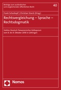 Cover: Rechtsvergleichung - Sprache - Rechtsdogmatik - Nomos
