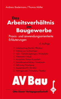 Abbildung von: Das Arbeitsverhältnis im Baugewerbe - Otto Elsner Verlag