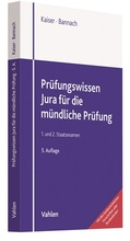 Cover: Pr&uuml;fungswissen Jura f&uuml;r die m&uuml;ndliche Pr&uuml;fung - Vahlen