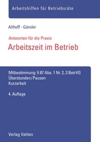 Abbildung von: Arbeitszeit im Betrieb - Vahlen