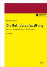 Abbildung von: Die Betriebsaufspaltung - NWB