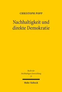 Abbildung von: Nachhaltigkeit und direkte Demokratie - Mohr Siebeck