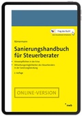 Cover: Sanierungshandbuch f&uuml;r Steuerberater - NWB