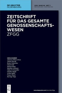 Abbildung von: Zeitschrift für das gesamte Genossenschaftswesen - ZFGG - De Gruyter Oldenbourg