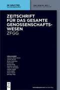 Cover: Zeitschrift f&uuml;r das gesamte Genossenschaftswesen - ZFGG - De Gruyter Oldenbourg