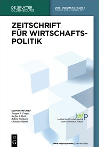 Abbildung von: Zeitschrift für Wirtschaftspolitik - De Gruyter