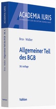 Bild: Allgemeiner Teil des BGB - Vahlen