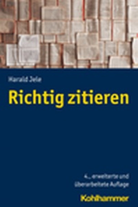 Abbildung von: Richtig zitieren - Kohlhammer