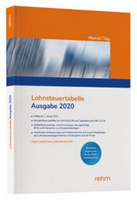 Abbildung von: Lohnsteuertabelle 2020 Monat/Tag - Rehm