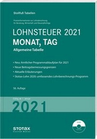 Abbildung von: Tabelle, Lohnsteuer 2021 Monat, Tag - Stollfuß