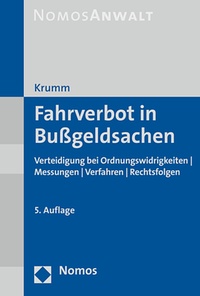 Abbildung von: Fahrverbot in Bußgeldsachen - Nomos