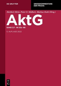 Abbildung von: Aktiengesetz: AktG - Band 3/1 - De Gruyter