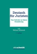 Cover: Deutsch f&uuml;r Juristen - Otto Schmidt Verlag