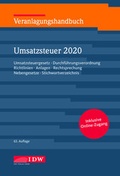 Cover: Veranlagungshandbuch Umsatzsteuer 2020: USt 2020 - IDW