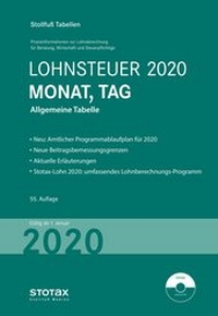 Abbildung von: Tabelle, Lohnsteuer 2020 Monat, Tag - Sonderausgabe Juli - Stollfuß