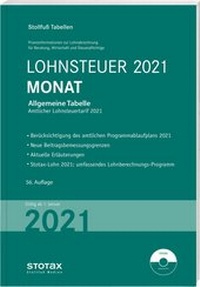 Abbildung von: Tabelle, Lohnsteuer 2021 Monat - Stollfuß