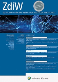 Abbildung von: ZdiW - Zeitschrift für das Recht der digitalen Wirtschaft - Wolters Kluwer Deutschland