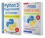 Cover: Python 3 Programmieren für Einsteiger + Python Kompendium (Hardcover) - BMU Media Verlag