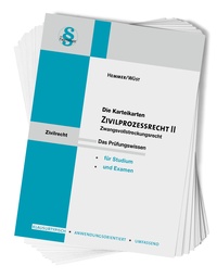 Abbildung von: Karteikarten Zivilprozessrecht (ZPO) II - Hemmer-Wüst