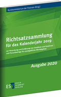 Cover: Richtsatzsammlung f&uuml;r das Kalenderjahr 2019 - Erich Schmidt Verlag