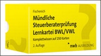 Abbildung von: Mündliche Steuerberaterprüfung Lernkartei BWL/VWL - NWB