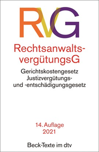 Abbildung von: Rechtsanwaltsvergütungsgesetz: RVG - dtv